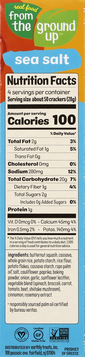 slide 8 of 9, From The Ground Up Butternut Squash Sea Salt Crackers 4 oz, 4 oz