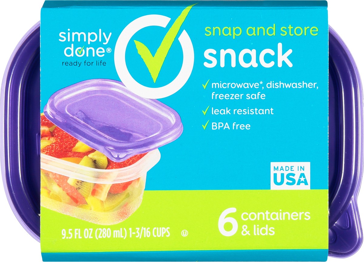 slide 7 of 12, Simply Done 9.5 Ounce Snack Containers & Lids 1 ea, 1 ct