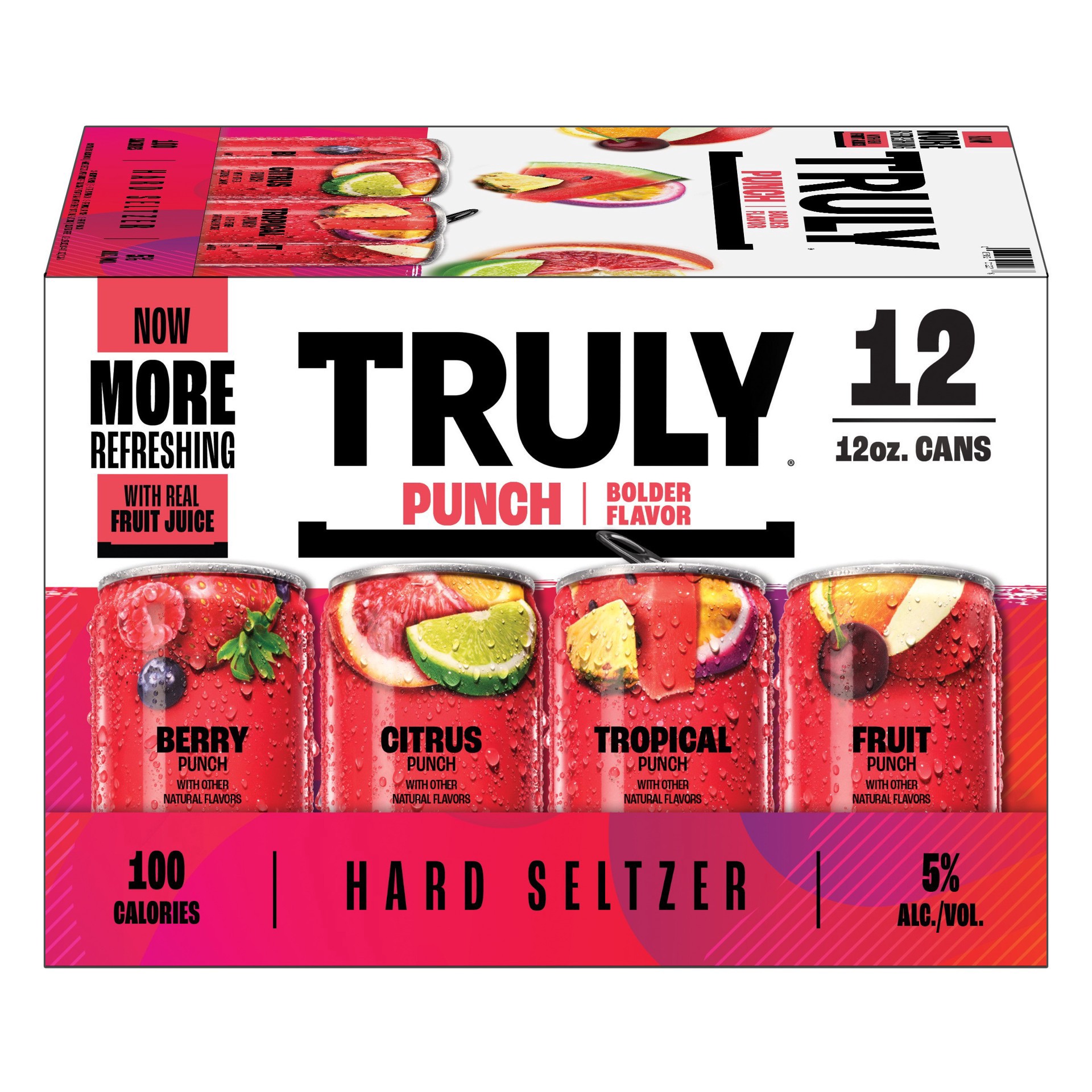 slide 3 of 15, TRULY Hard Seltzer Punch Variety Pack, Spiked & Sparkling Water, 12 ct; 12 fl oz
