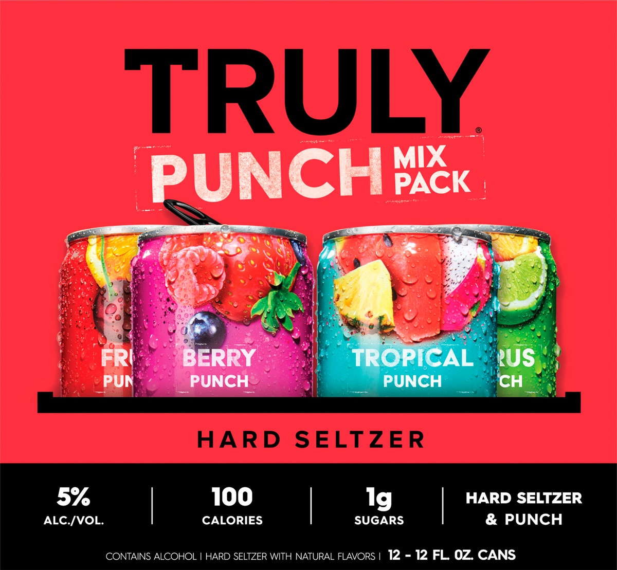 TRULY Hard Seltzer Punch Variety Pack, Spiked & Sparkling Water 12 Ct ...