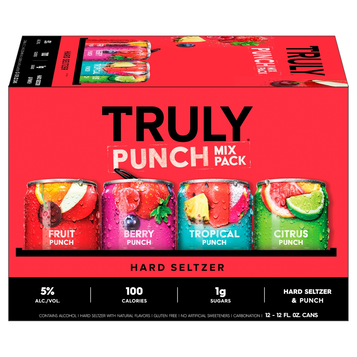slide 9 of 9, TRULY Hard Seltzer Punch Variety Pack, Spiked & Sparkling Water, 12 ct; 12 fl oz