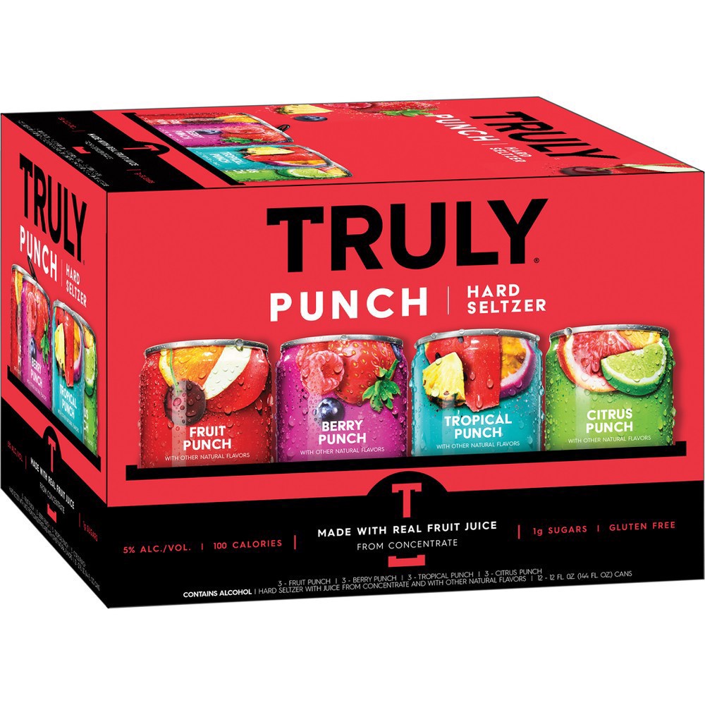 slide 10 of 15, TRULY Hard Seltzer Punch Variety Pack, Spiked & Sparkling Water, 12 ct; 12 fl oz