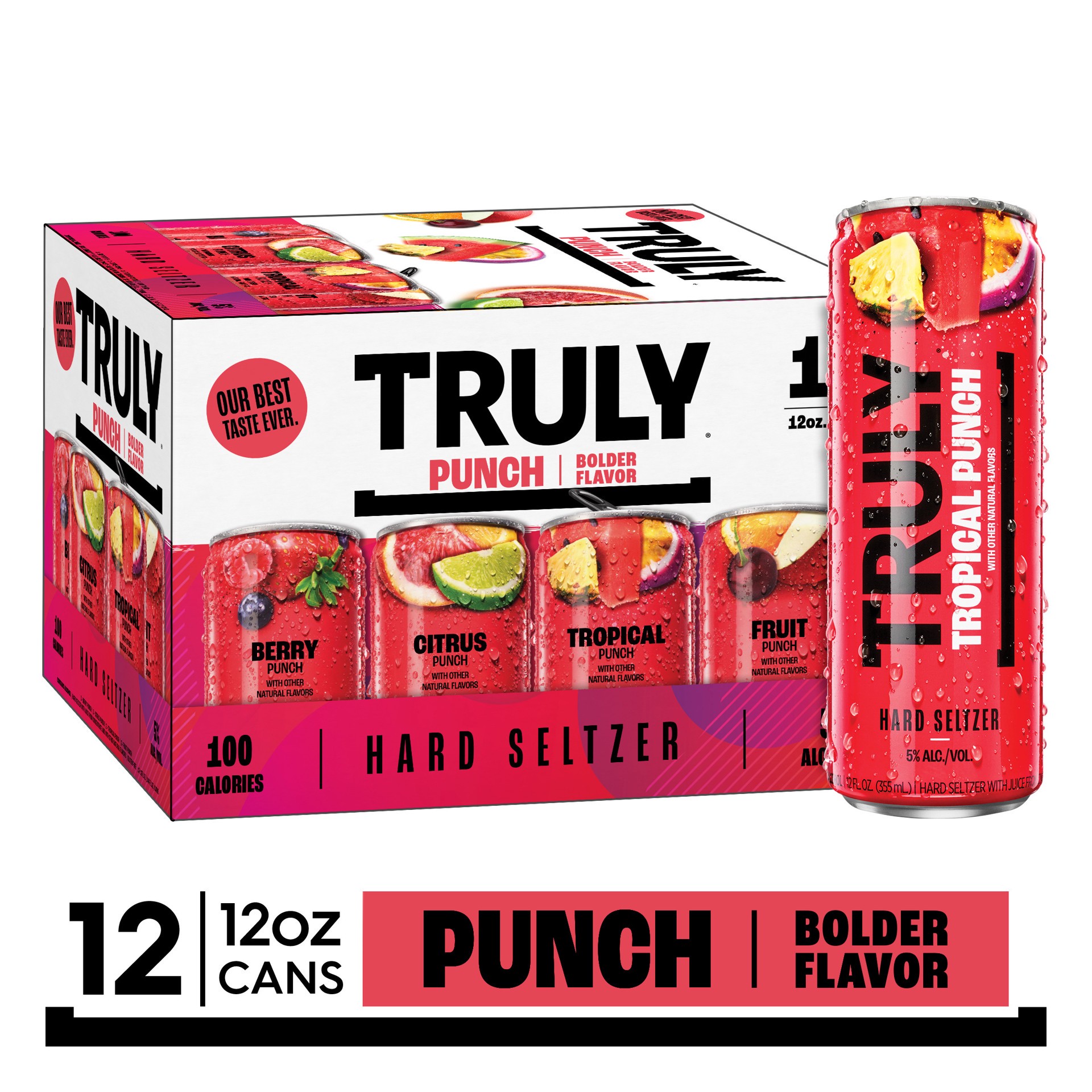 slide 1 of 15, TRULY Hard Seltzer Punch Variety Pack (12 fl. oz. Can, 12pk.), 12 ct; 12 oz