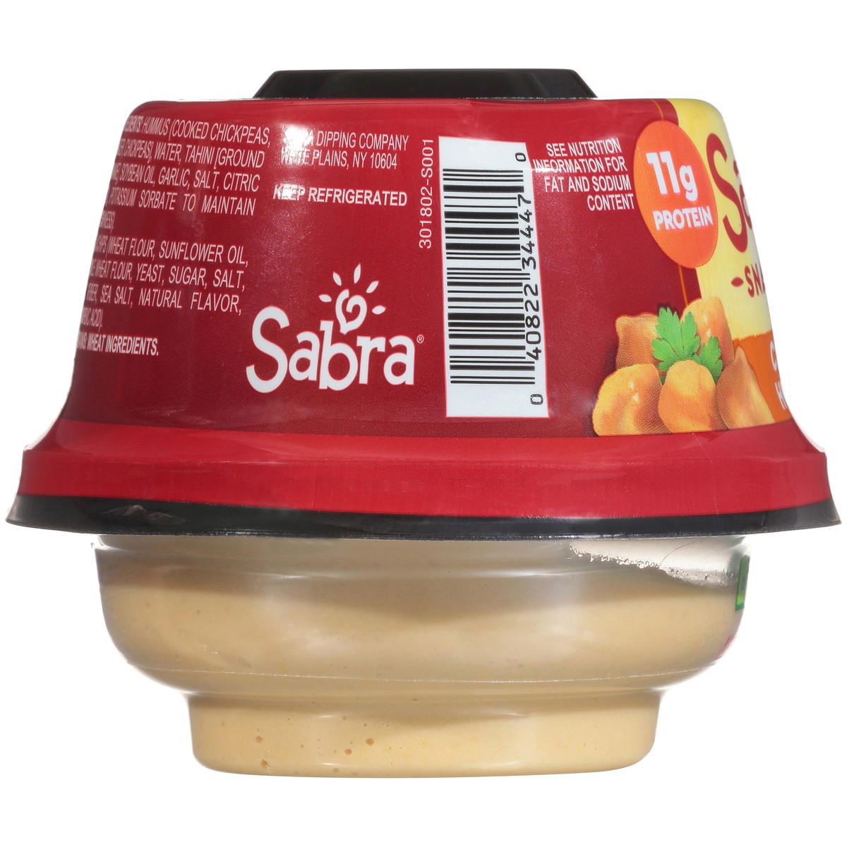 slide 8 of 10, Sabra Snackers Classic Hummus with Pita Chips 4.56 oz. Pack, 4.56 oz