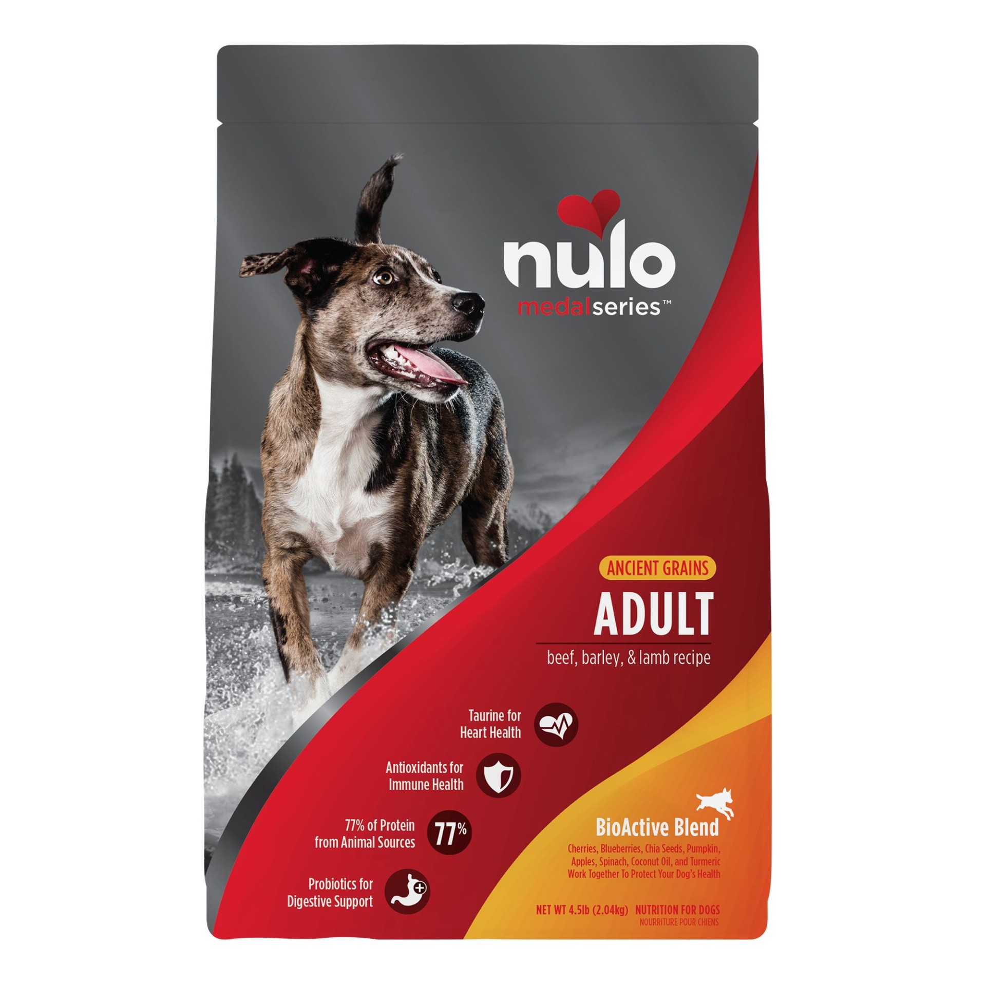 slide 1 of 1, Nulo MedalSeries All Life Stage Dry Dog Food - Beef, 4.5 lb