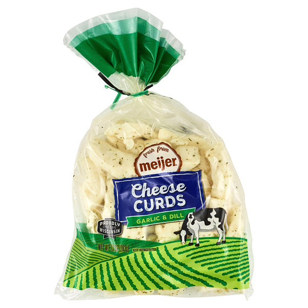 slide 1 of 1, Meijer Garlic & Dill Cheese Curds, 10 oz
