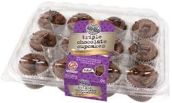 two-bite Triple Chocolate Premium Cupcake