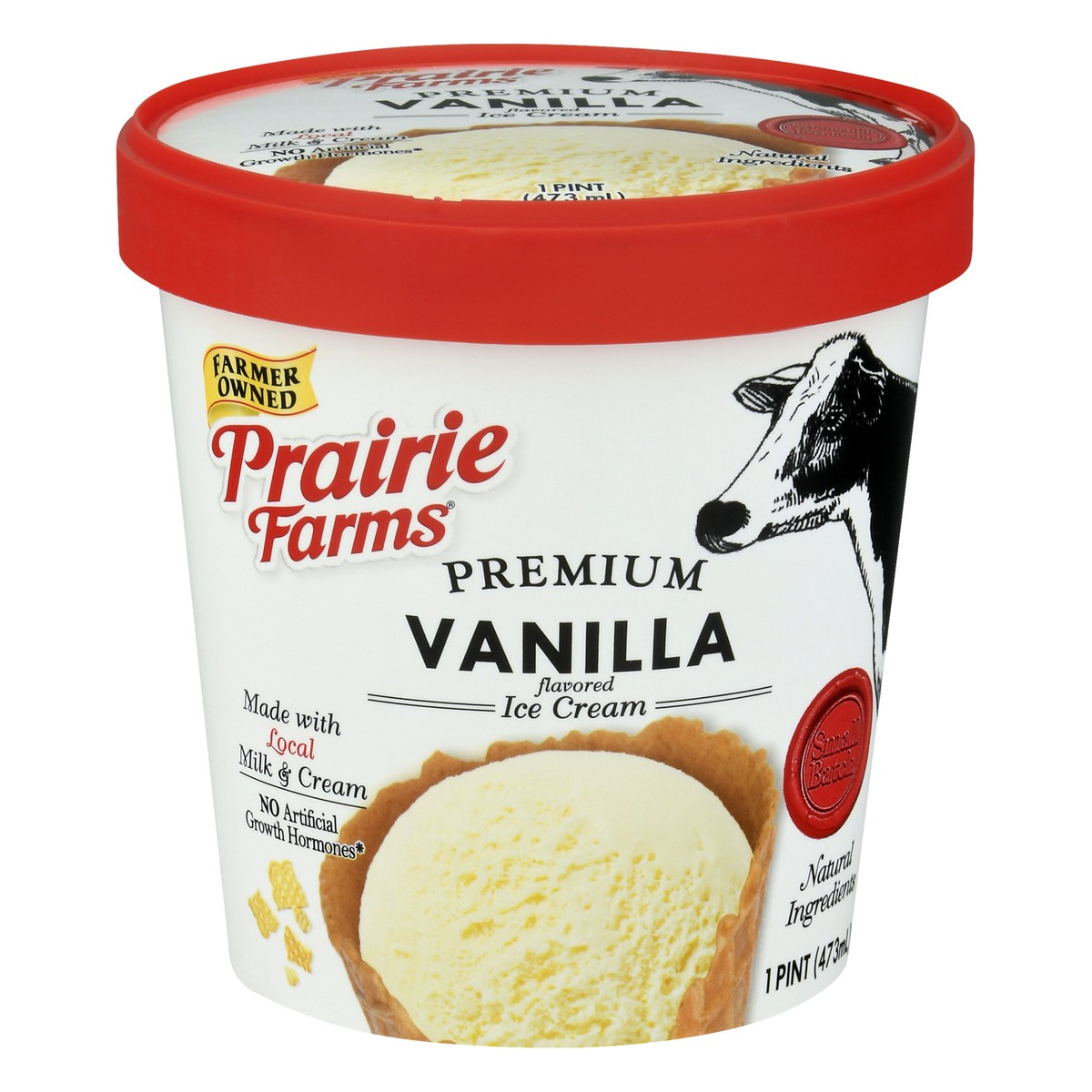 slide 8 of 13, Prairie Farms Premium Vanilla Flavored Ice Cream 1 pt, 1 pint