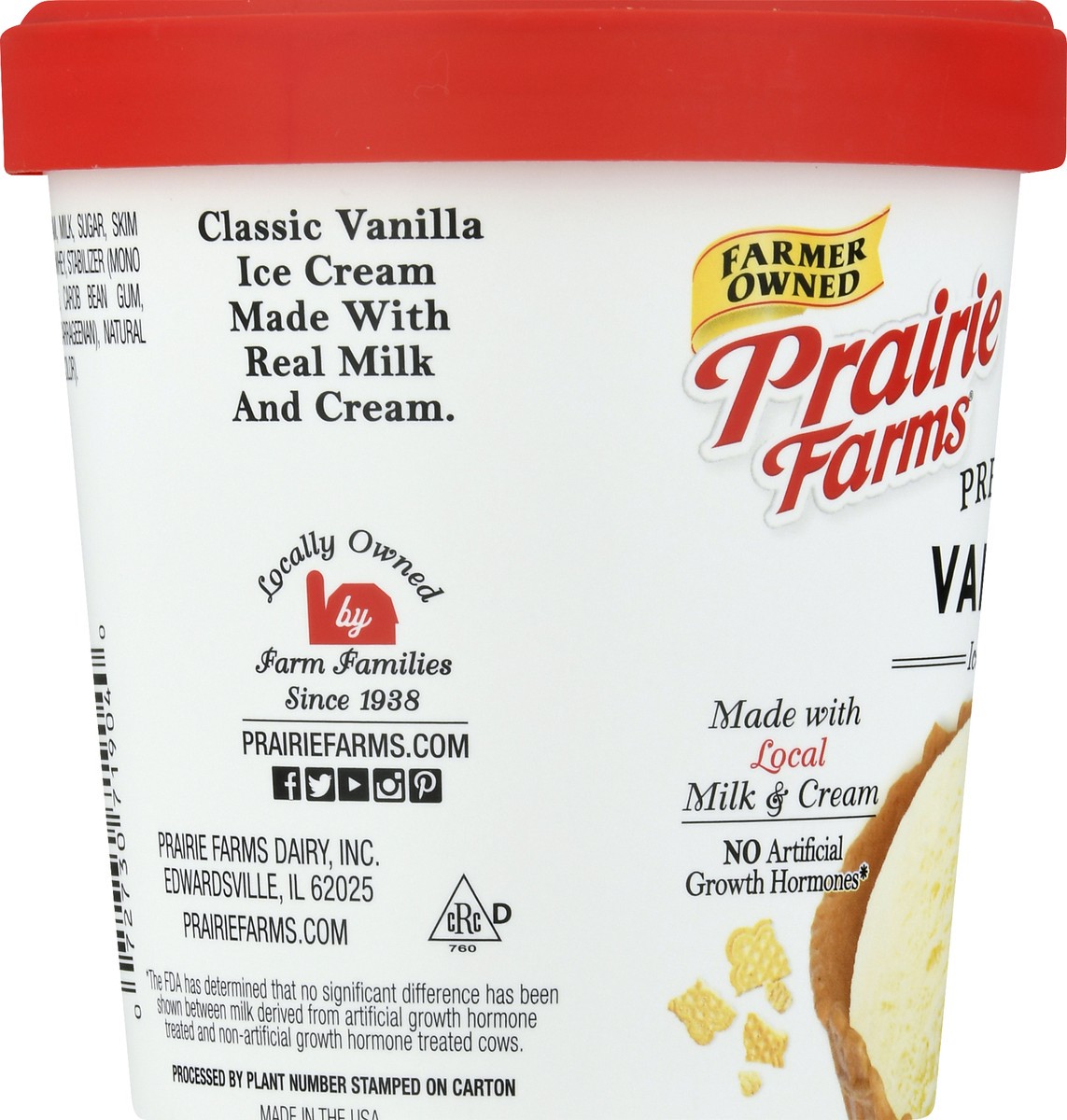 slide 3 of 13, Prairie Farms Premium Vanilla Flavored Ice Cream 1 pt, 1 pint