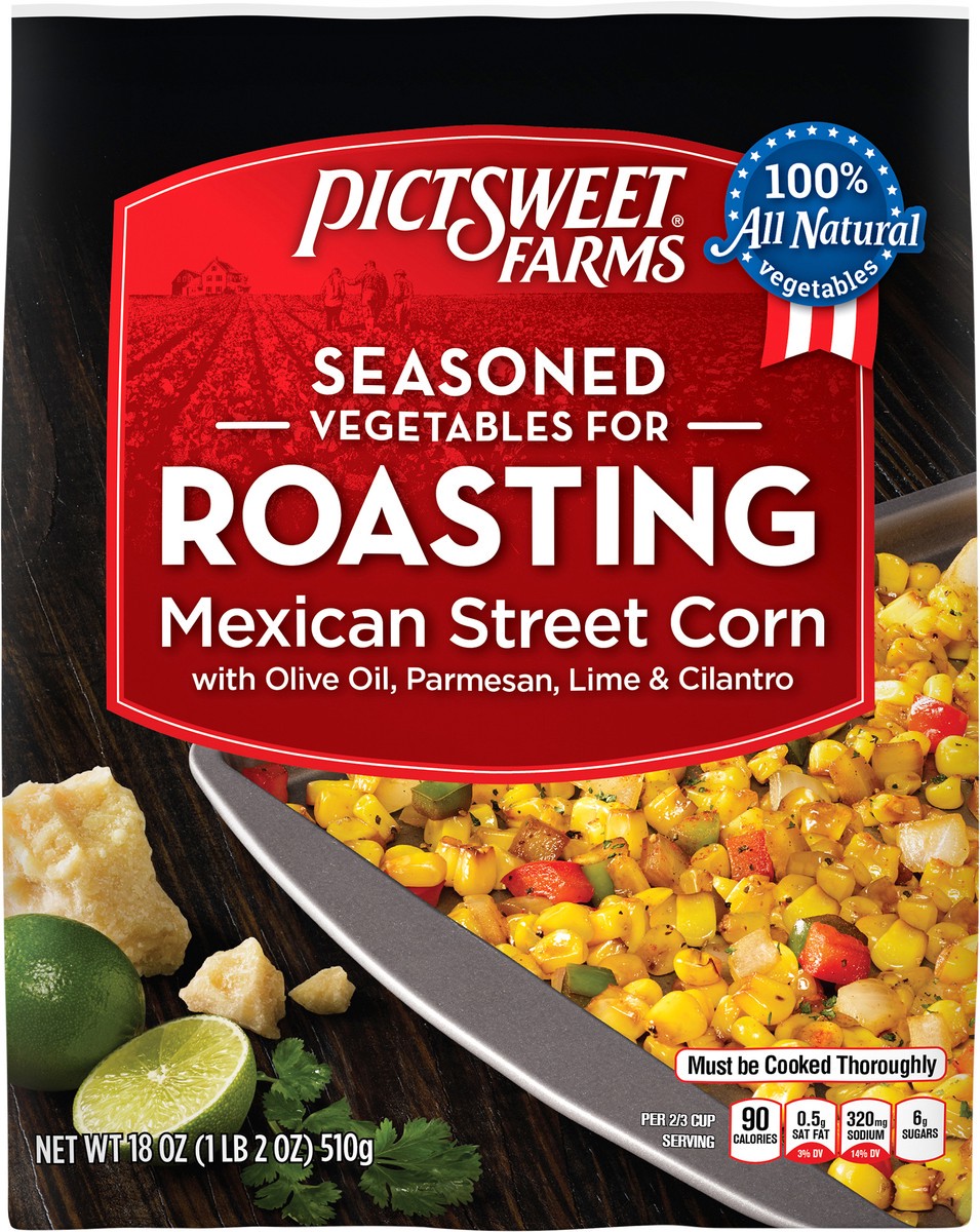 slide 3 of 3, PictSweet Mexican Street Corn, 18 oz