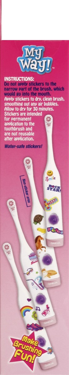 slide 3 of 5, ARM & HAMMER Girls Spinbrush Toothbrush, 1 ct
