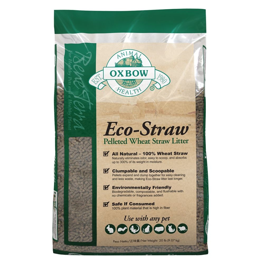 slide 1 of 1, Oxbow Eco-Straw Pelleted Wheat Straw Small Animal Litter, 20 lb