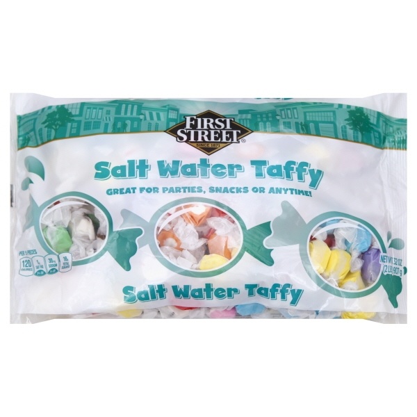 slide 1 of 1, First Street Salt Water Taffy, 2 lb