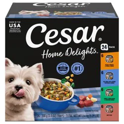 Cesar Home Delights Assorted Canine Cuisine 24 - 3.5 oz Trays