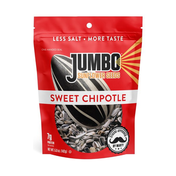 slide 1 of 1, Jumbo Seeds Jumbo Sunflower Seeds, Sweet Chipotle Flavor, 5 oz
