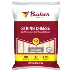 Baker Cheese Mozzarella String Cheese