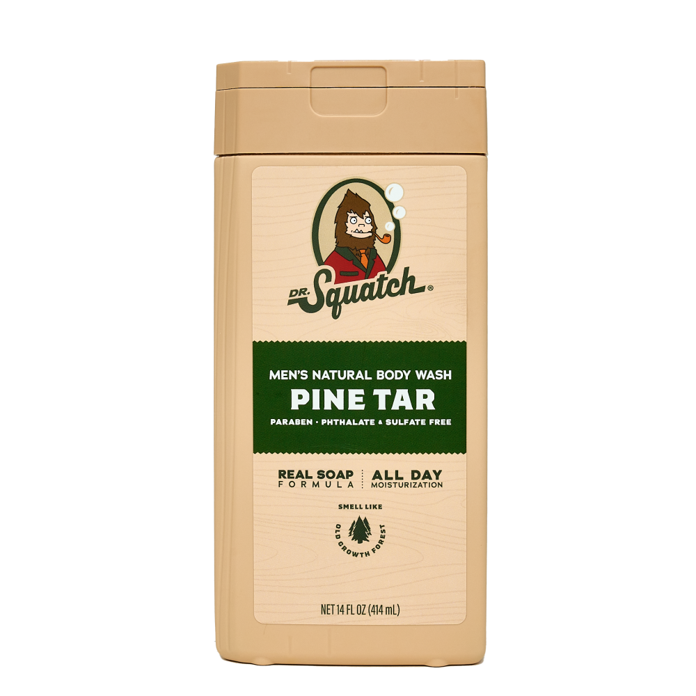 slide 1 of 3, Dr. Squatch Pine Tar Natural Body Wash, 14 fl oz