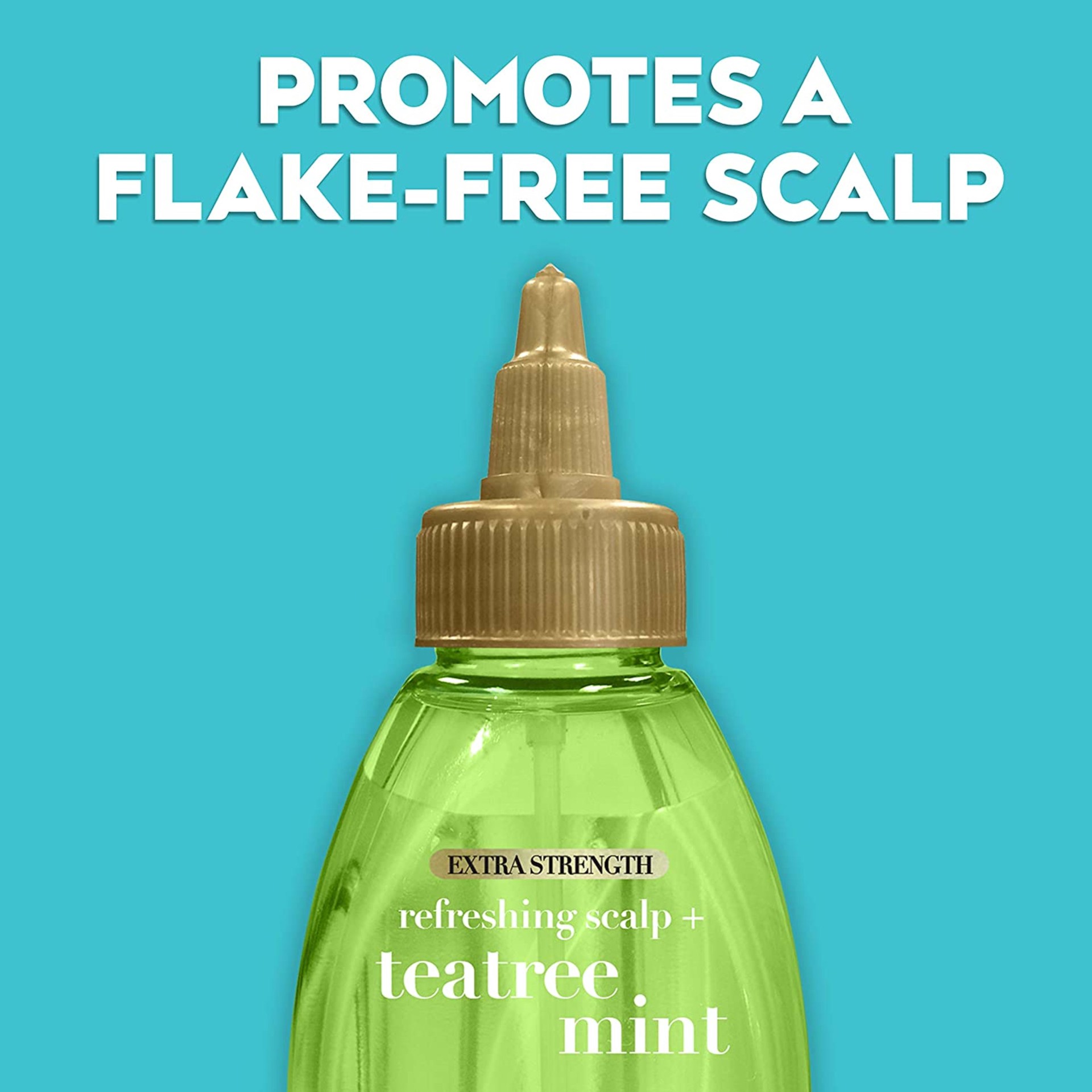 slide 4 of 7, OGX Extra Strength Refreshing + Invigorating Teatree Mint Dry Scalp Treatment with Witch Hazel Astringent to Help Remove Scalp Buildup, Paraben-Free, Sulfate Surfactant-Free, 4 Fl Oz, 118 ml