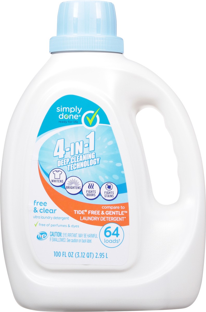 slide 2 of 14, Simply Done Ultra Free & Clear Laundry Detergent 100 fl oz, 100 fl oz