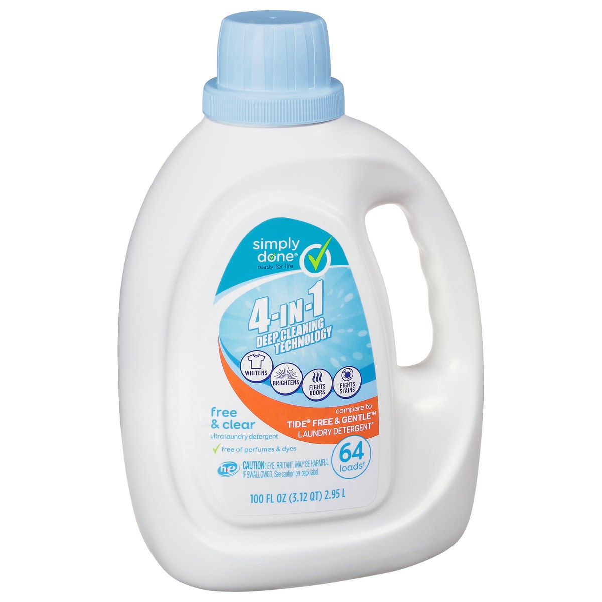 slide 3 of 14, Simply Done Ultra Free & Clear Laundry Detergent 100 fl oz, 100 fl oz