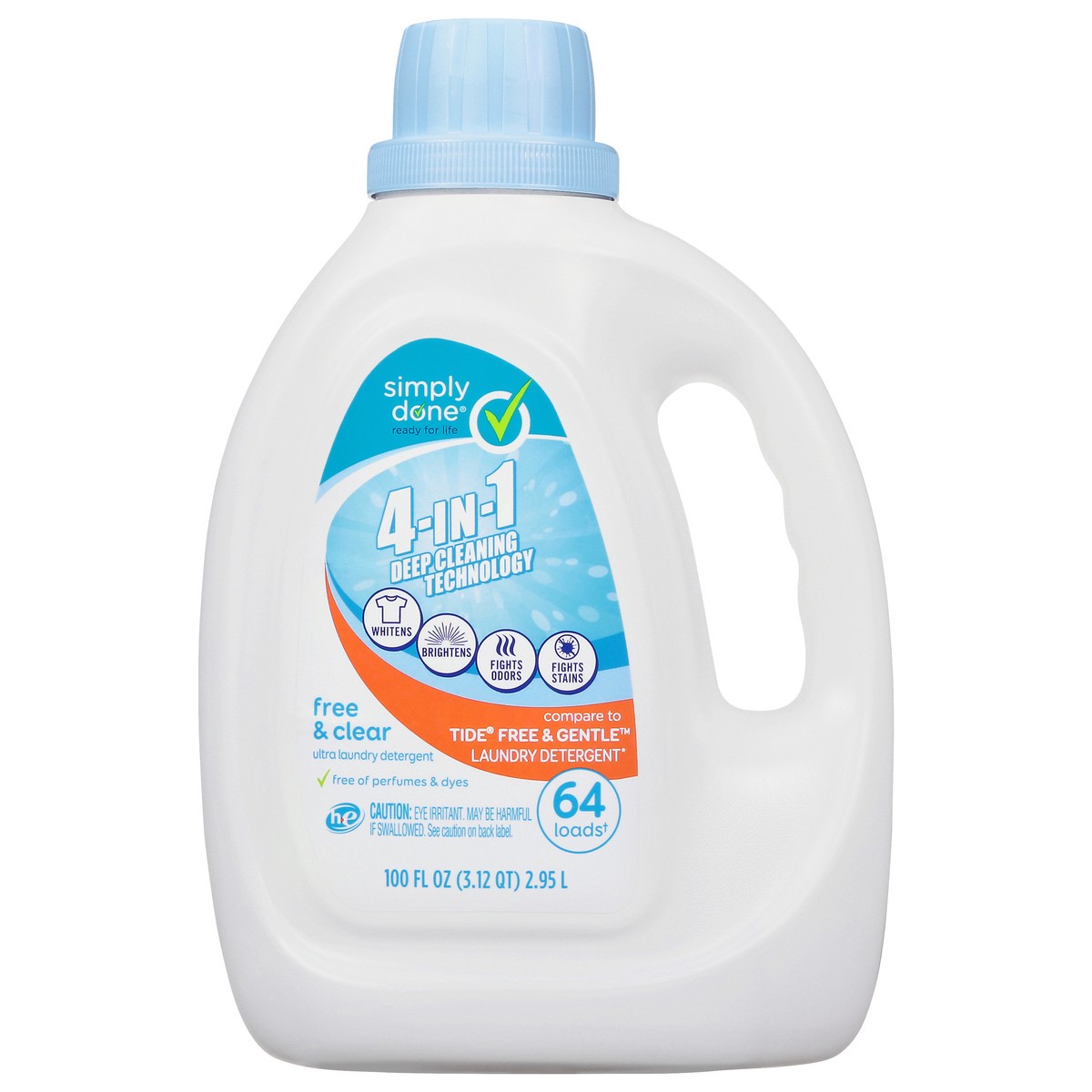 slide 9 of 14, Simply Done Ultra Free & Clear Laundry Detergent 100 fl oz, 100 fl oz