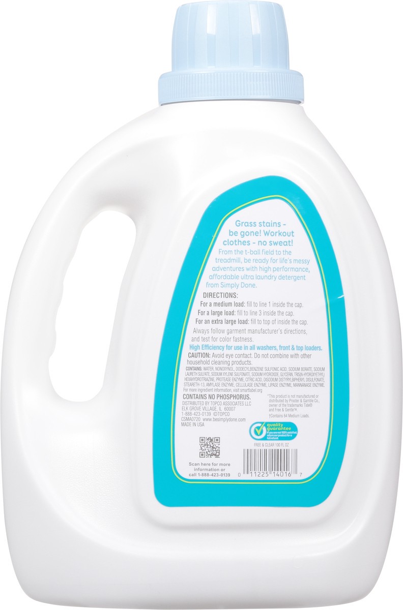 slide 6 of 14, Simply Done Ultra Free & Clear Laundry Detergent 100 fl oz, 100 fl oz