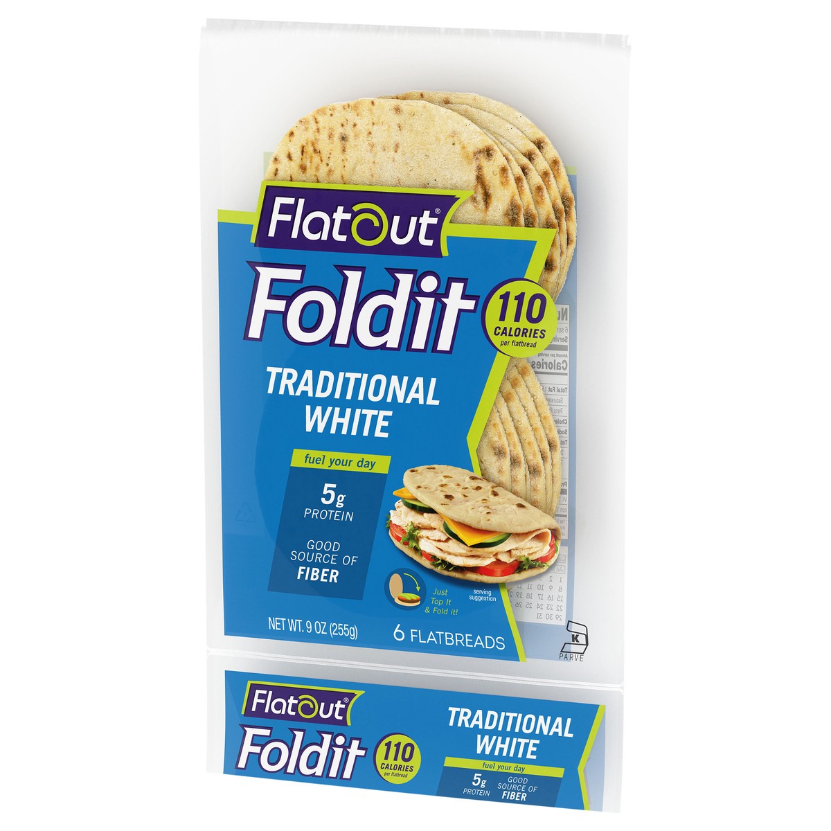 slide 12 of 14, Flatout Foldit Traditional White Flatbread 6 ct Bag, 6 ct