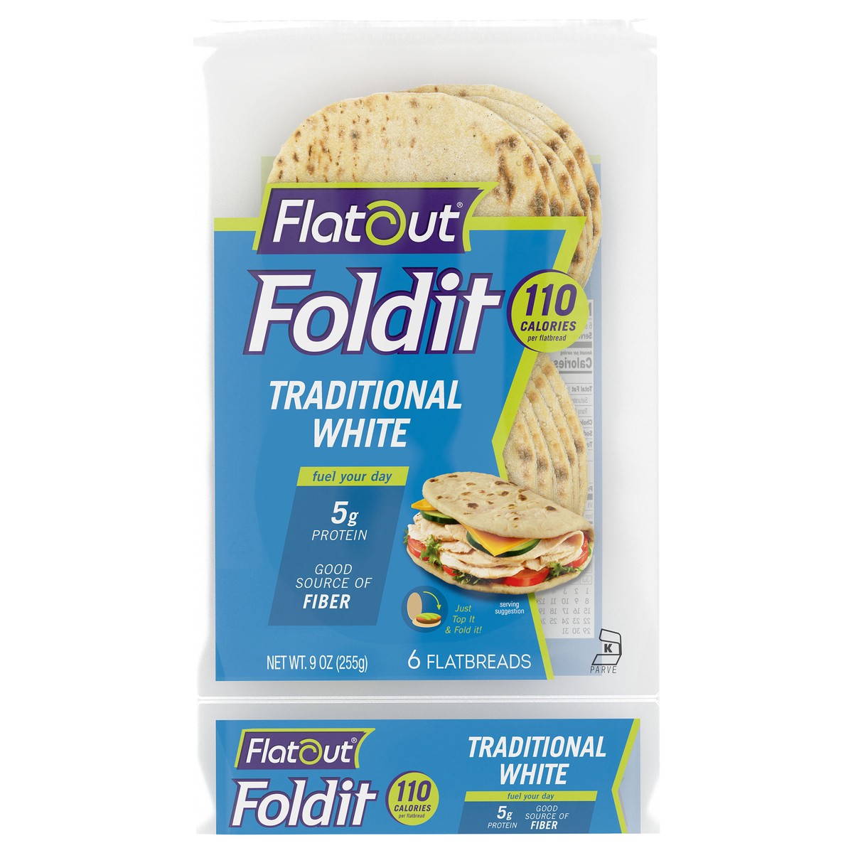 slide 11 of 14, Flatout Foldit Traditional White Flatbread 6 ct Bag, 6 ct