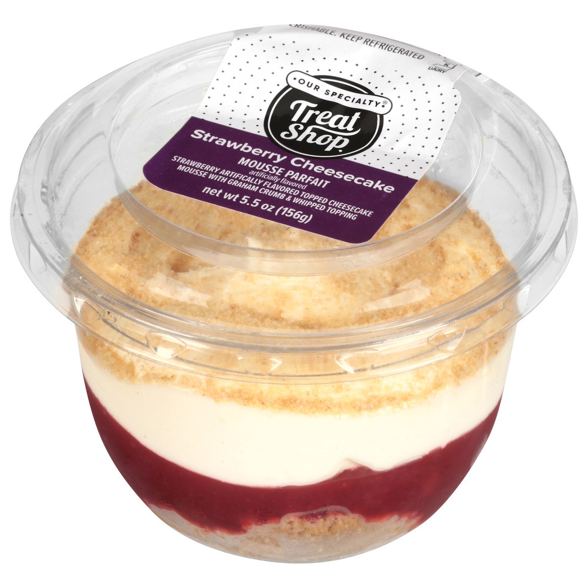 slide 13 of 13, Our Specialty Treat Shop Strawberry Cheesecake Mousse Parfait 5.5 oz, 5.5 oz