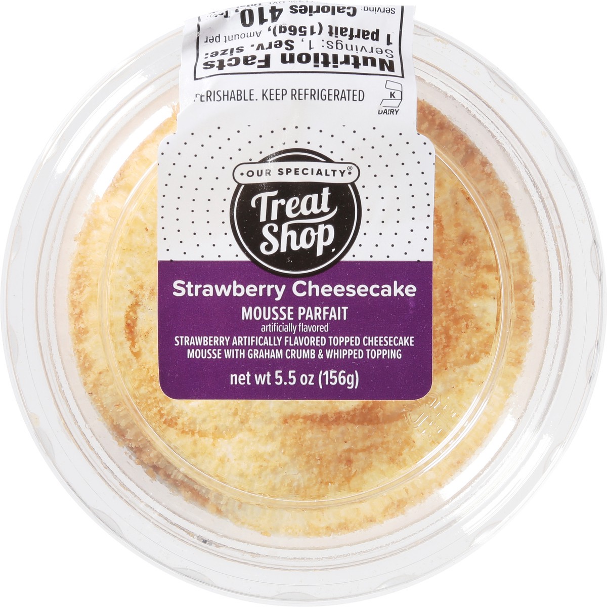 slide 8 of 13, Our Specialty Treat Shop Strawberry Cheesecake Mousse Parfait 5.5 oz, 5.5 oz