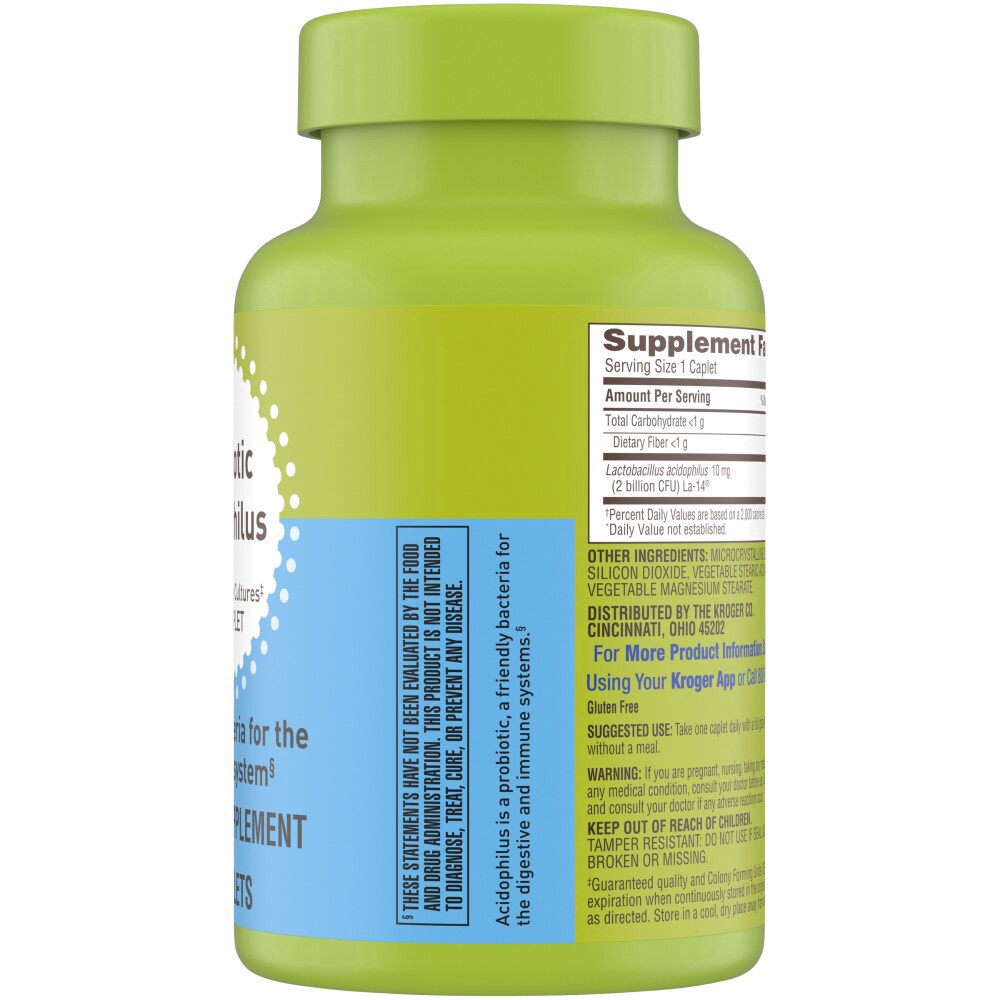 slide 3 of 4, Kroger Probiotic Acidophilus Dietary Supplement, 60 ct