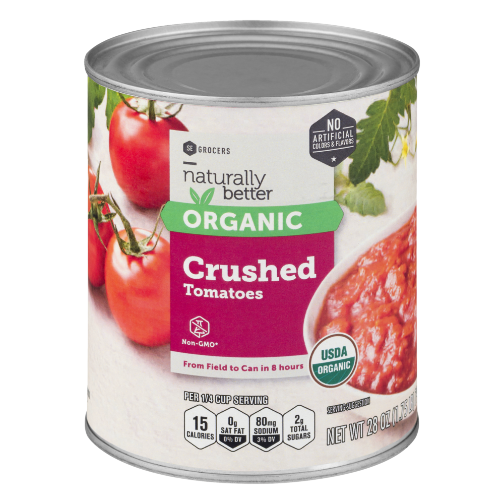 slide 1 of 1, SE Grocers Organic Crushed Tomato, 28 oz