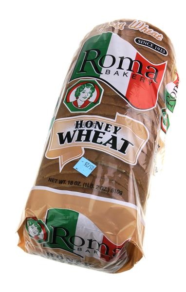 slide 1 of 1, Roma Bakery Honey Wheat Bread, 18 oz
