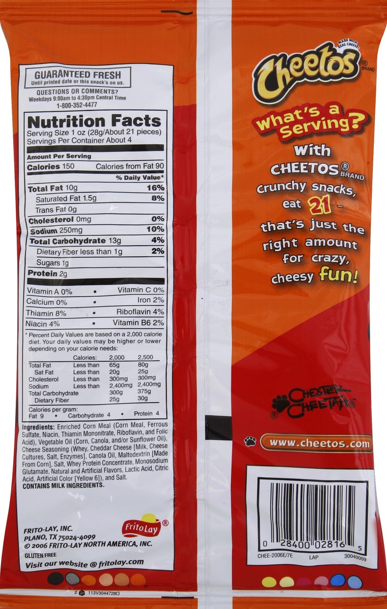 slide 6 of 6, Cheetos Crunchy Cheese Flavored Snacks Bag, 3.75 oz