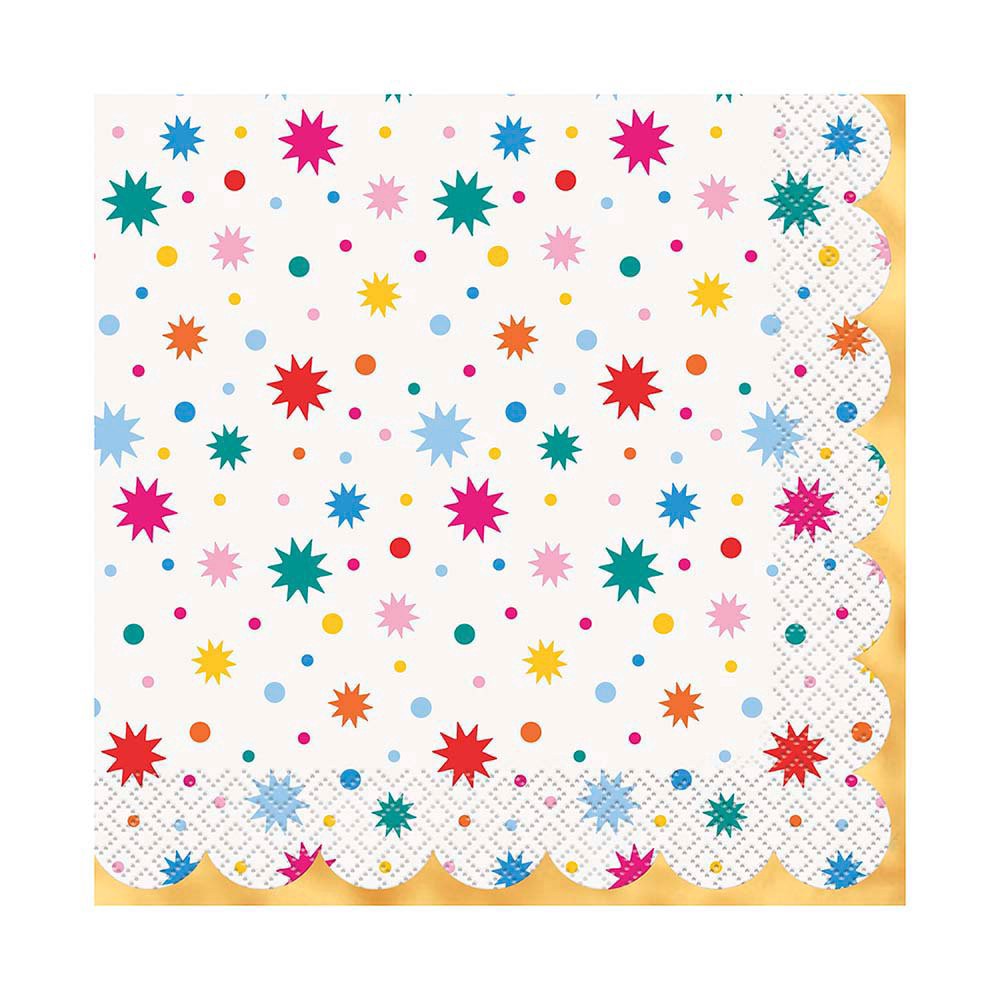 slide 1 of 1, Packed Party Multi Color Starburst Lunch Napkins, 16 ct