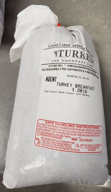 slide 1 of 1, Garno Farms Turkey Breakfast Sausage, per lb