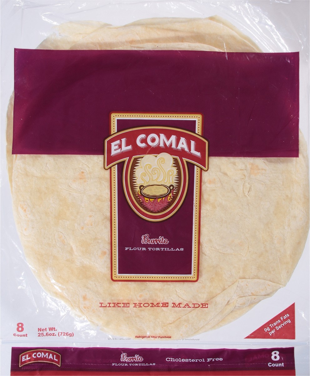 slide 8 of 13, El Comal Burrito Flour Tortillas 8 ea, 8 ct