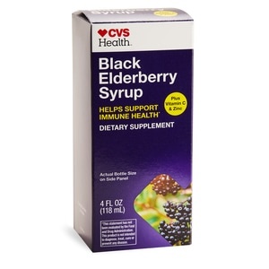 slide 1 of 1, Cvs Health Black Elderberry Syrup Plus Vitamin C & Zinc, 4 Oz, 4 oz