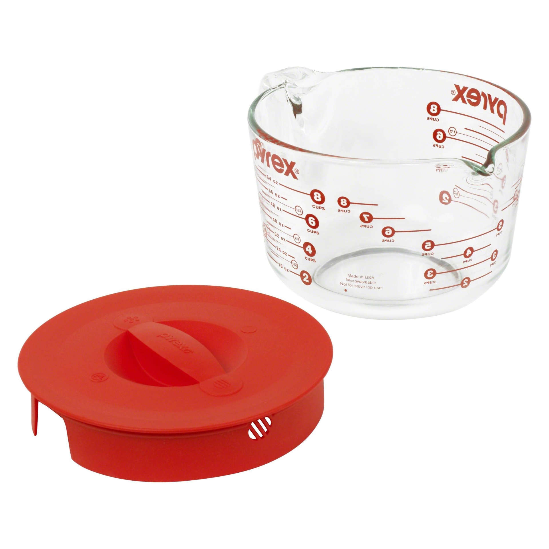 slide 1 of 1, Pyrex 8 Cup Measuring Cup With Lid, 1 ct