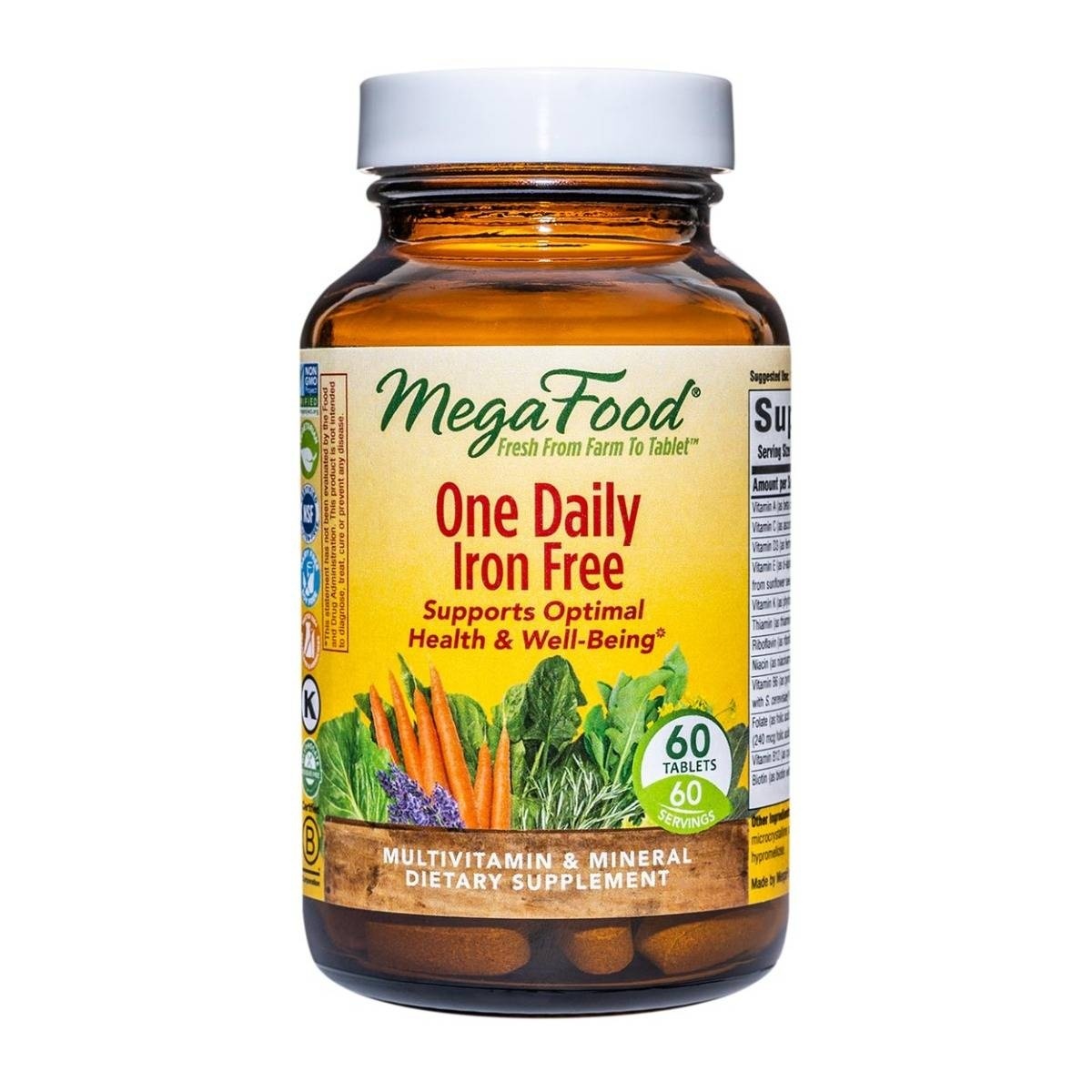 slide 1 of 1, MegaFood One Daily Iron Free Tablets, 60 ct