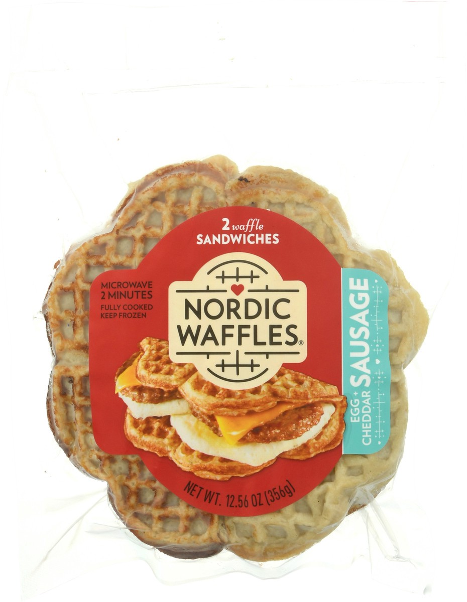 slide 7 of 12, Nordic Waffles Nordic Sausage Waffle Sausage Sandwich, 12.6 oz