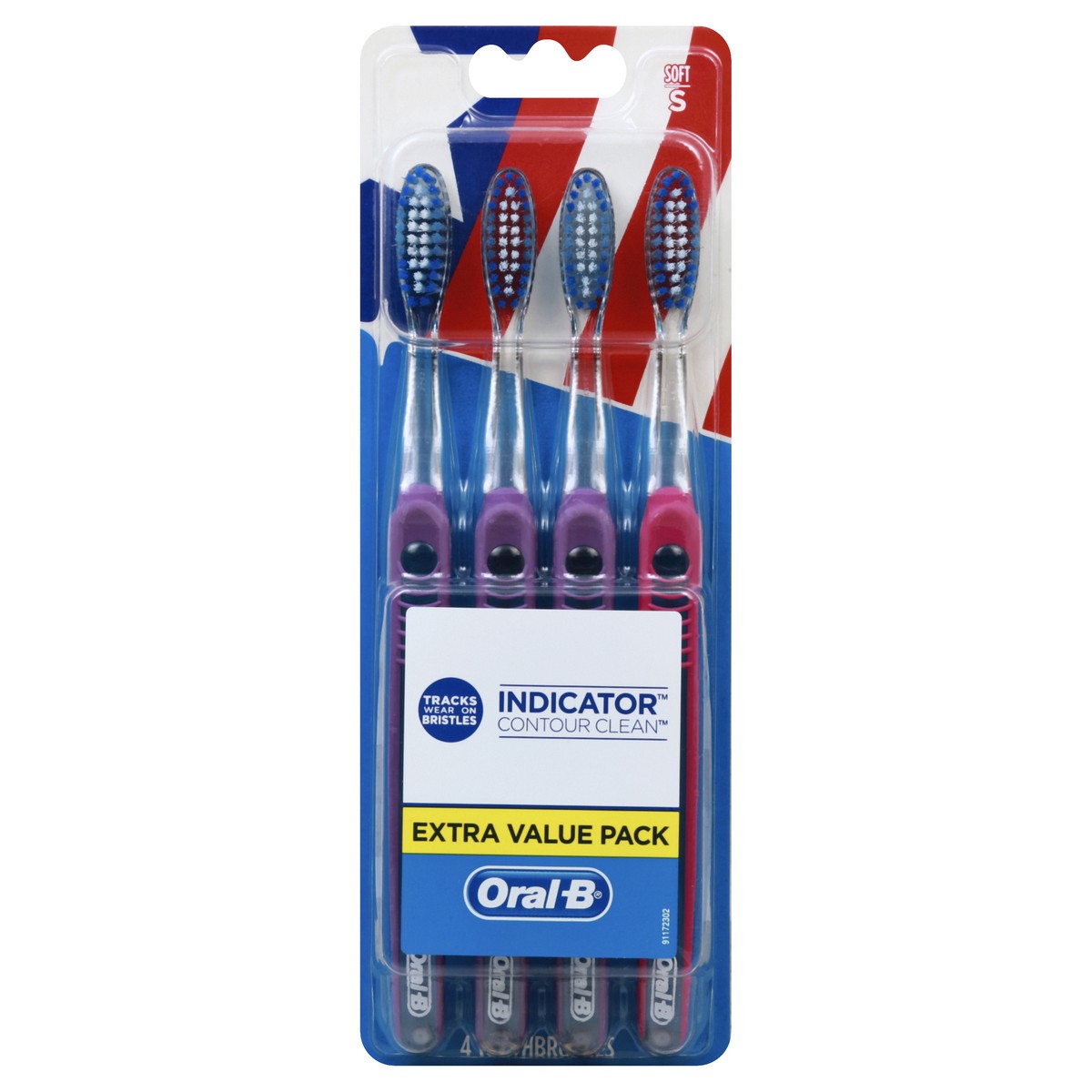 slide 1 of 5, Oral-B Indicator Color Collection Soft Toothbrushes - 4ct, 4 ct