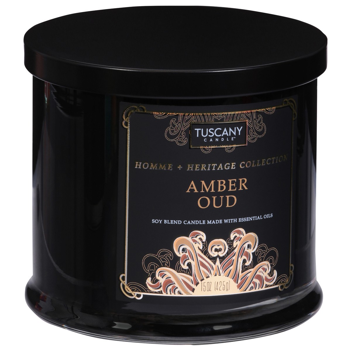 slide 2 of 9, Tuscany Candle Homme + Heritage Collection Soy Blend Candle, Amber Oud, 15 oz