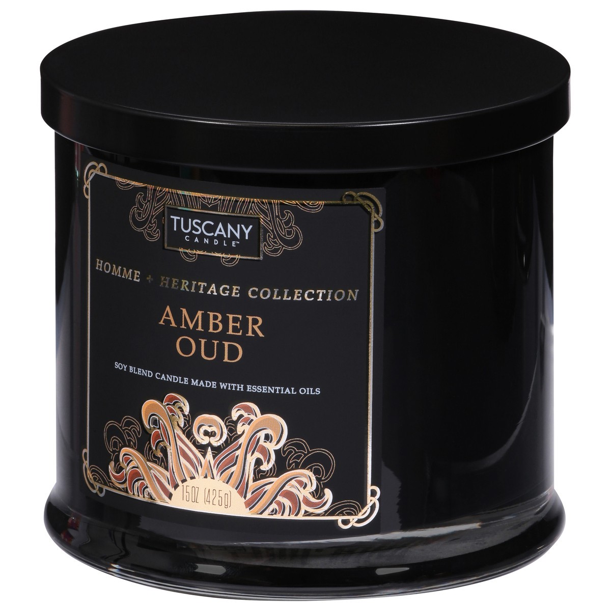 slide 9 of 9, Tuscany Candle Homme + Heritage Collection Soy Blend Candle, Amber Oud, 15 oz