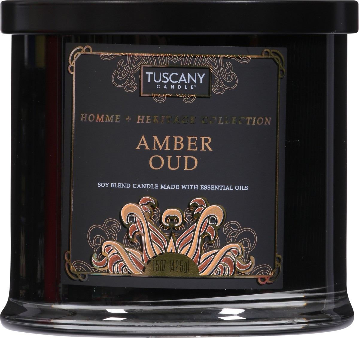 slide 5 of 9, Tuscany Candle Homme + Heritage Collection Soy Blend Candle, Amber Oud, 15 oz