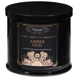 Tuscany Candle Homme + Heritage Collection Soy Blend Candle, Amber Oud