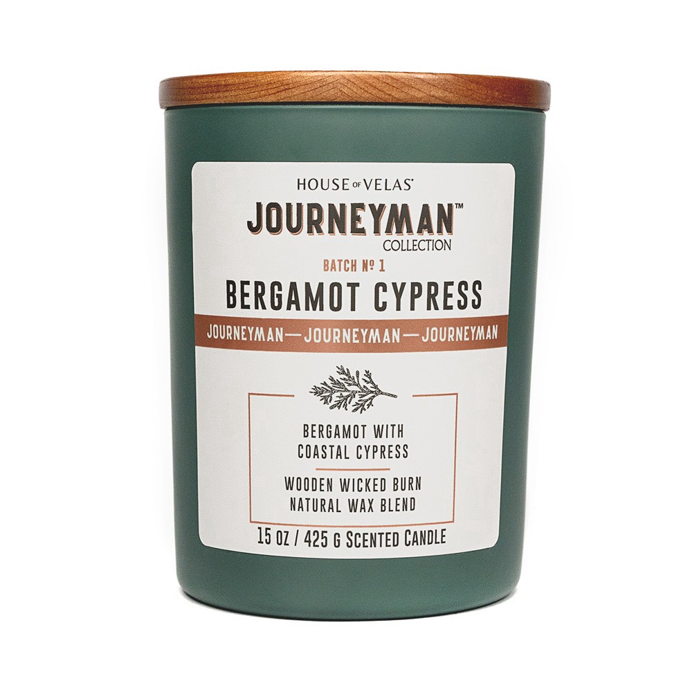 slide 1 of 3, House Of Velas Journeyman Bergamot Cypress Scent Jar Candle, 15 oz
