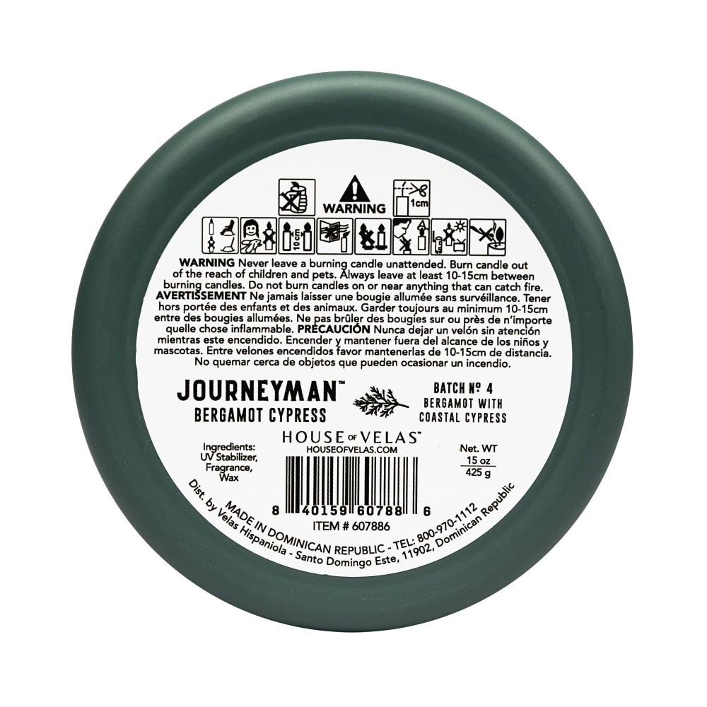 slide 2 of 3, House Of Velas Journeyman Bergamot Cypress Scent Jar Candle, 15 oz