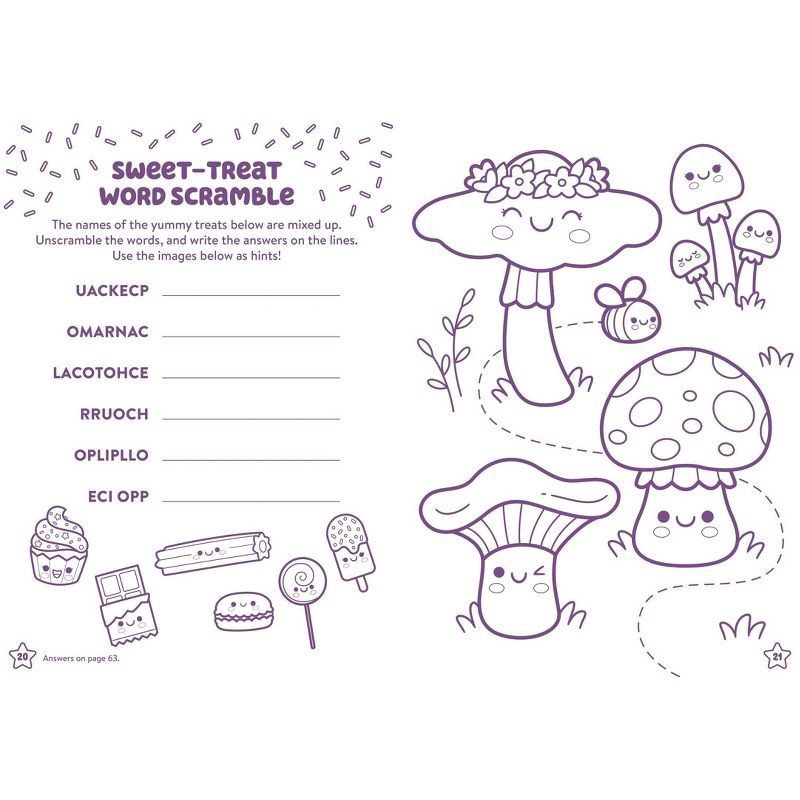 slide 3 of 5, Silver Dolphin Kawaii Cuties: Coloring Book with Rainbow Pencil - by Delaney Foerster (Paperback), 1 ct