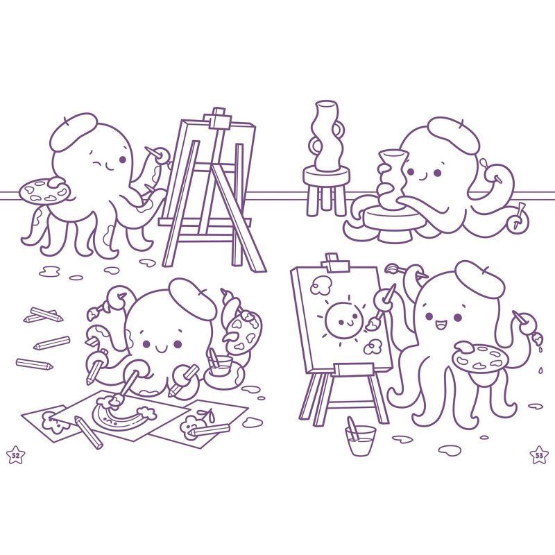 slide 5 of 5, Silver Dolphin Kawaii Cuties: Coloring Book with Rainbow Pencil - by Delaney Foerster (Paperback), 1 ct